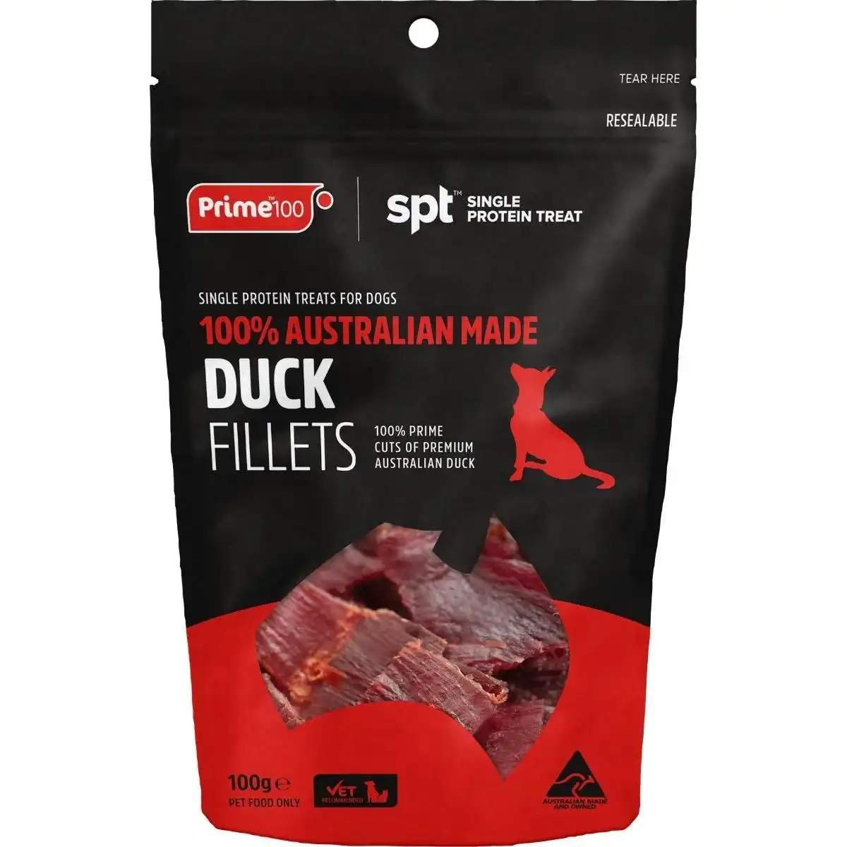 Prime100 SPT Duck Fillets Dog Treats 100g