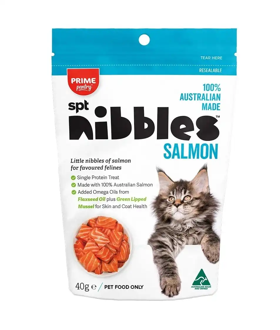 Prime Pantry Nibbles SPT Single Protein Salmon Treats For Cats 40G