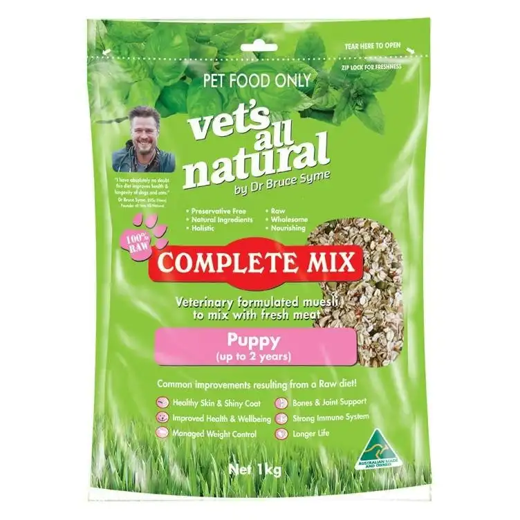 Vets All Natural Complete Mix Puppy Dry Dog Food - 1kg