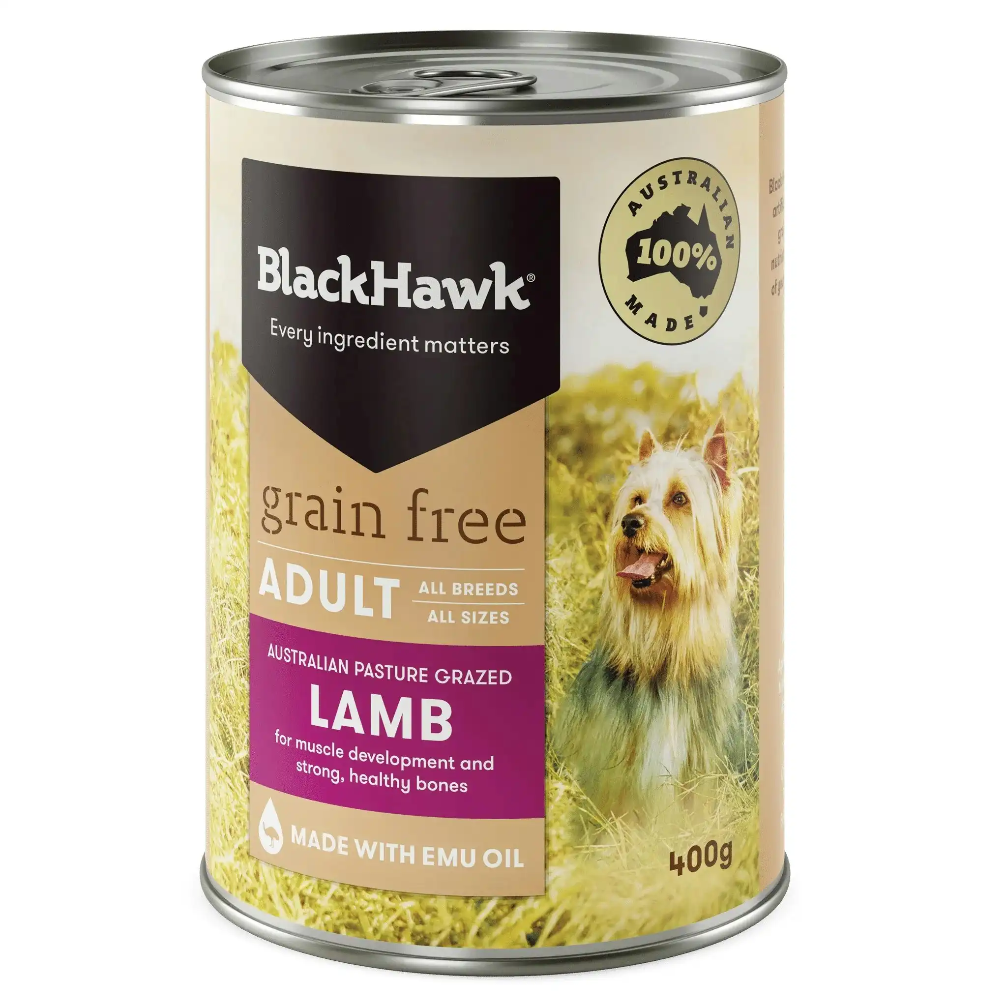Black Hawk Grain Free Adult Beef Wet Dog Food 12x400g