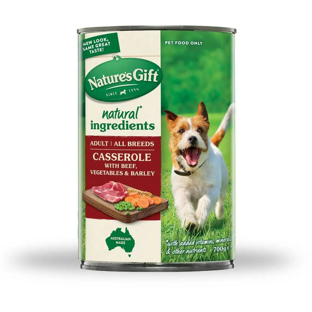 Nature's Gift Adult Wet Dog Food Casserole With Beef Vegetables & Barley 12x700g