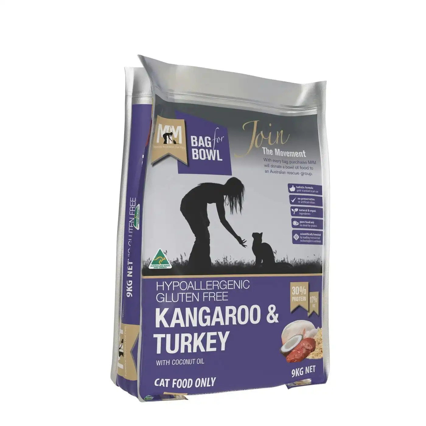 Meals For Meows Kangaroo And Turkey Dry Cat Food 9kg