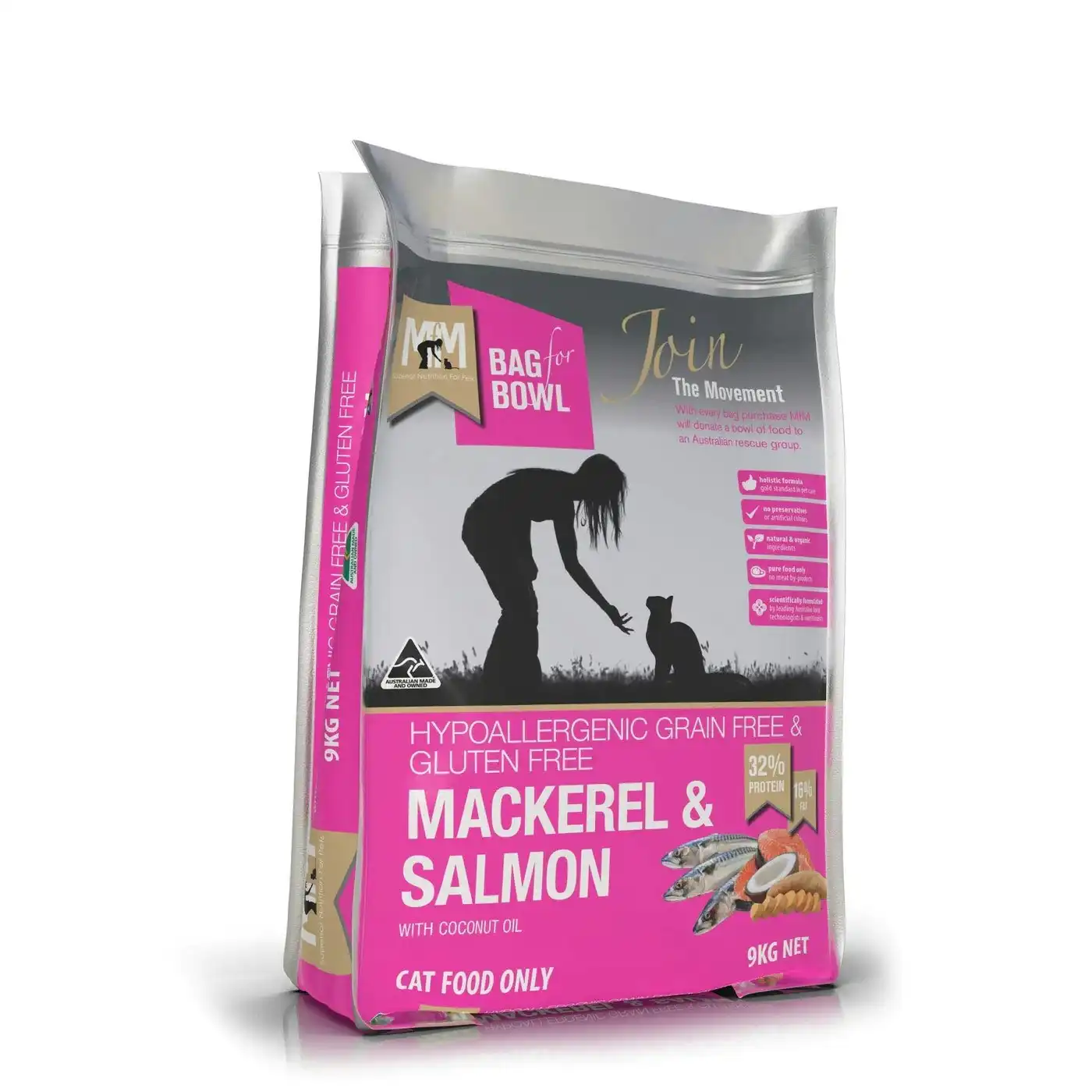 Meals For Meows Grain Free Mackerel And Salmon Dry Cat Food 9kg