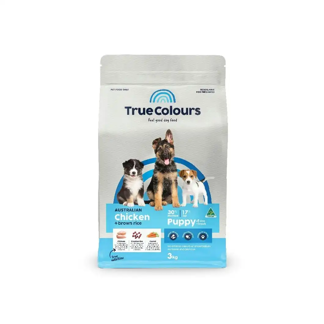 True Colours Puppy Chicken & Brown Rice Dry Dog Food 3kg