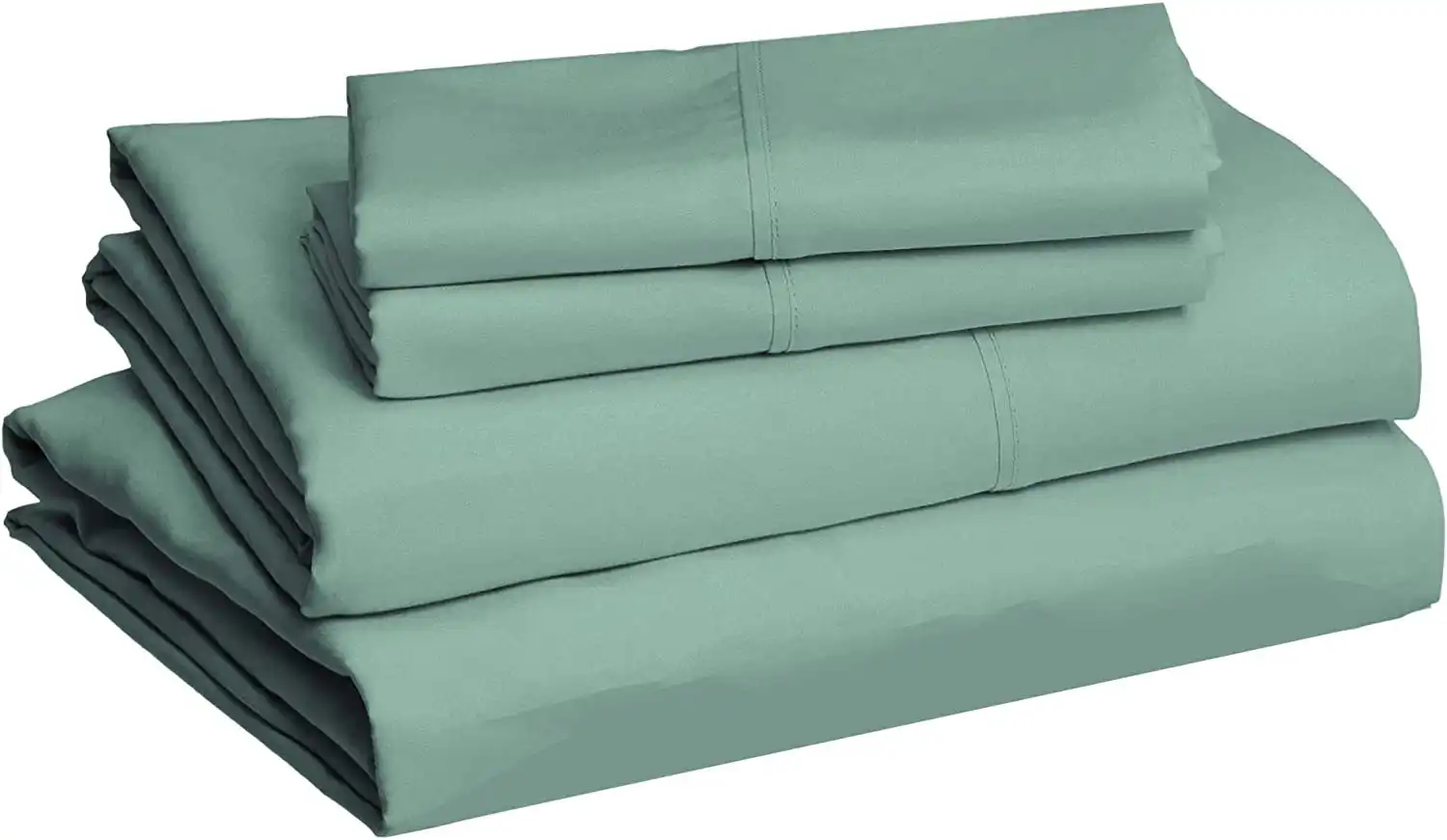 Queen Bed Sheet Set Microfiber, 36 cm Deep Pockets Lightweight Super Soft Easy Care Emerald Green