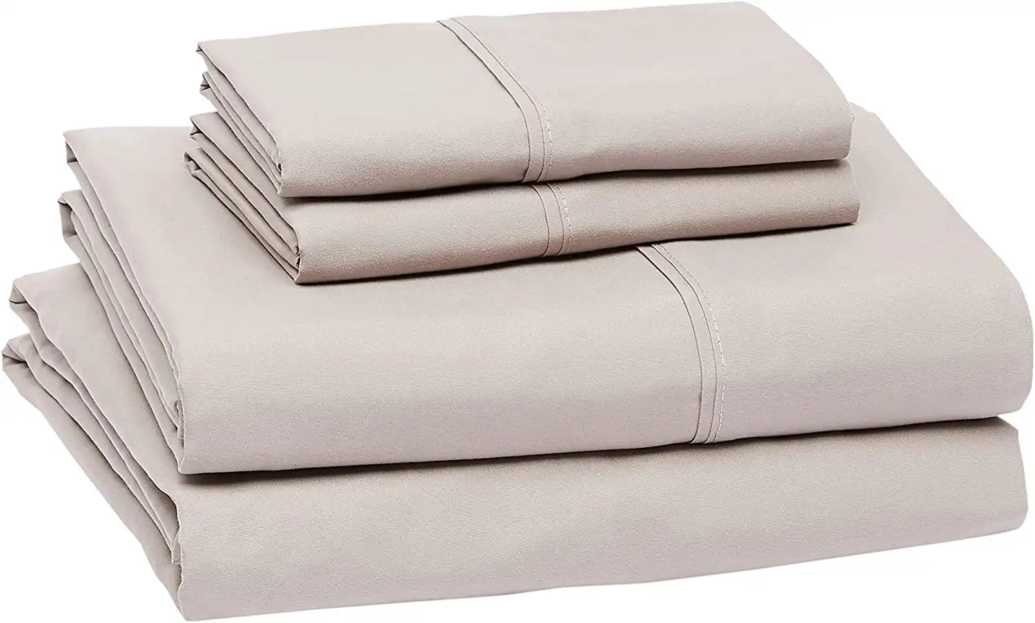 Queen Size Microfiber Bed Sheet Set Lightweight Super Soft Easy Care, 36 cm Deep Pockets Taupe