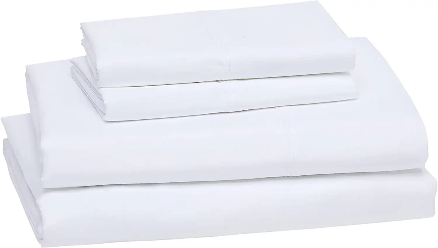 King Size Microfiber Bed Sheet Set, Lightweight, Super Soft, Easy Care, 36cm Deep Pockets, Bright White