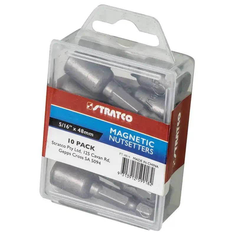 Stratco Magnetic Nutsetters 5/16 x 48mm 10PK