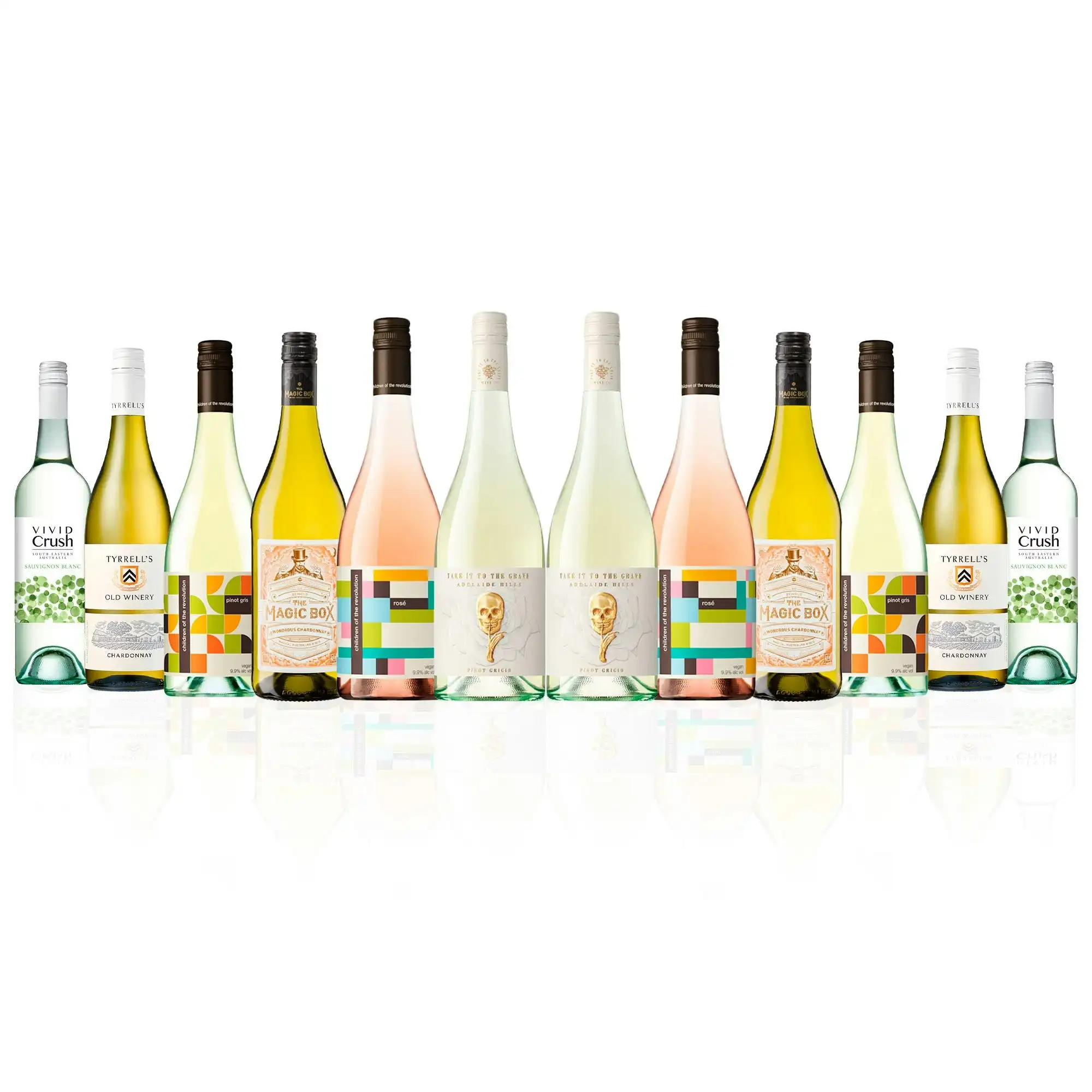 Super Summer Sampler Mixed Aussie White Wine Dozen (12 bottles)