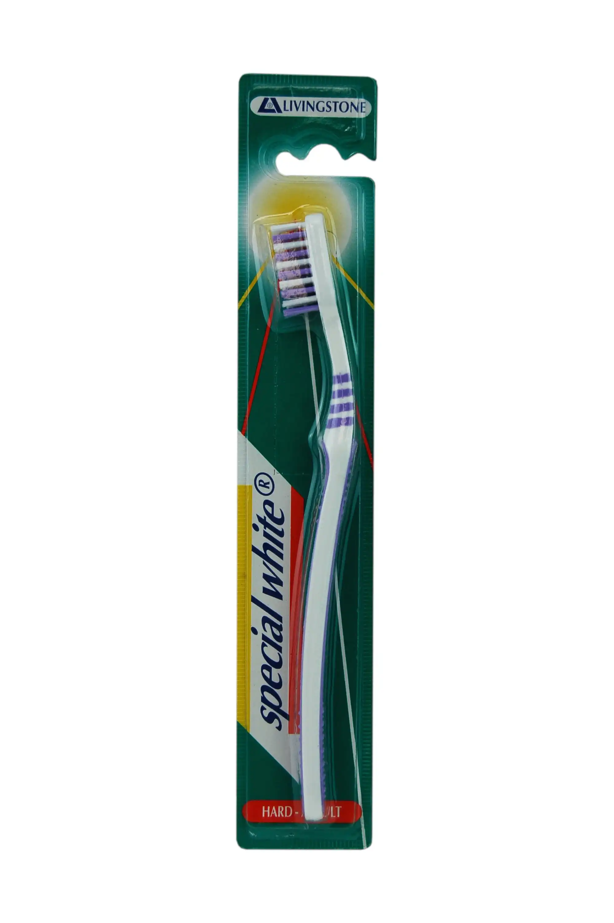 Livingstone Special White Toothbrush Adult Hard USA Bristles