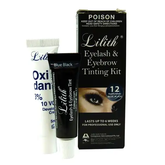 Lilith Eyelash Tint Kit Blue Black Tint & Creme Oxidan 5mL