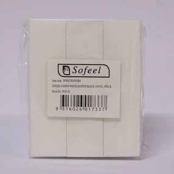 Sofeel 4 Sided White Buffer Block 150/150 3 Pack