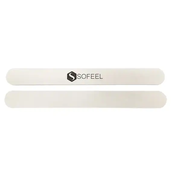 Sofeel White Biodegradable Wood File 120/240 Grit Straight 1.9 x 17.8cm