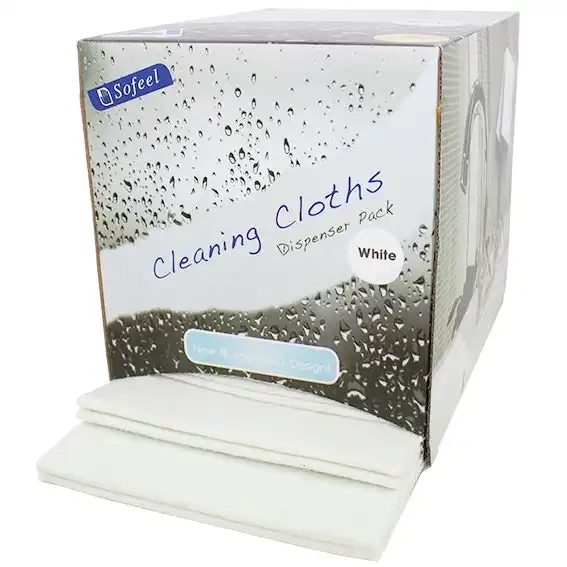 Sofeel Cleaning Cloths 40 x 30cm 70% Viscose White 40 Pack
