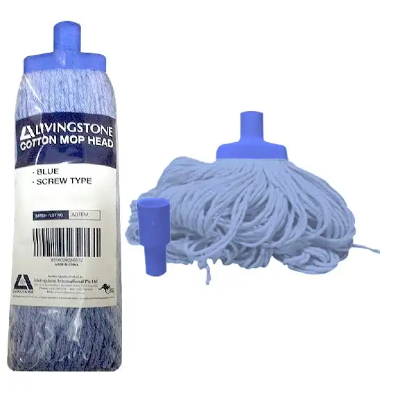 Livingstone Cotton Mop Head 700g 22mm Screw Type Blue