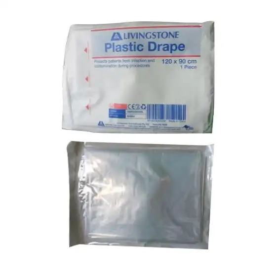 Livingstone Plastic Drape Sheet Sterile 120 x 90cm