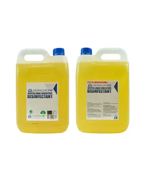 Livingstone Hospital Grade Disinfectant Sanitiser Concentrate Lemon Scent 5L Bottle