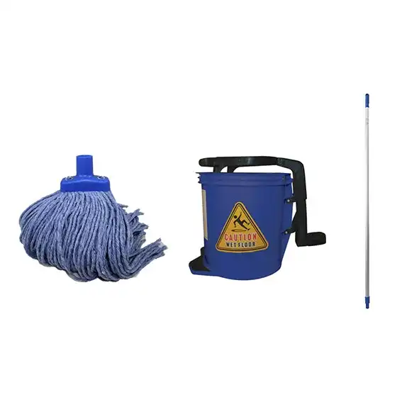 Livingstone Blue Mop with Bucket Kit (Mop + Handle + Bucket)