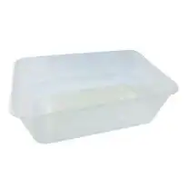 Livingstone Take-Away Rectangular Container, Base, 750ml, Clear, Recyclable Plastic, 50/Pack, 500/Carton x6