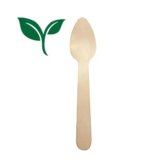 Liv Eco Wooden Tea Spoon, 110 x 23mm, Non-Sterile, 20 Pieces/Pack