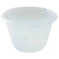 Livingstone Round Base, Recyclable Plastic Take-Away Containers without Lid, 25oz or 700ml, Clear, 500 Pieces/Carton x3