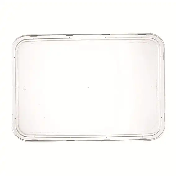 Universal Take-Away Rectangular Container, Lid, Clear, Recyclable Plastic, 50/Pack, 500/Carton x9