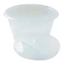 Livingstone Round Base Plastic Take-Away Containers with Lid 25oz or 700ml Clear 500 Carton