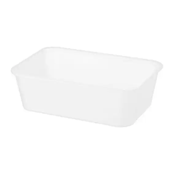 Livingstone Take-Away Rectangular Container, Base, 750ml, Clear, Freezer Grade, Recyclable Plastic, 50/Pack, 500/Carton x5
