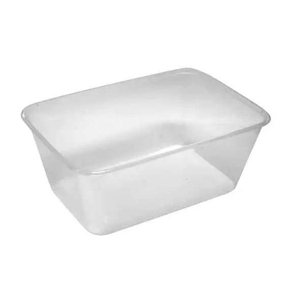 Livingstone Take-Away Rectangular Container 1L Clear Plastic 50 Pack x10