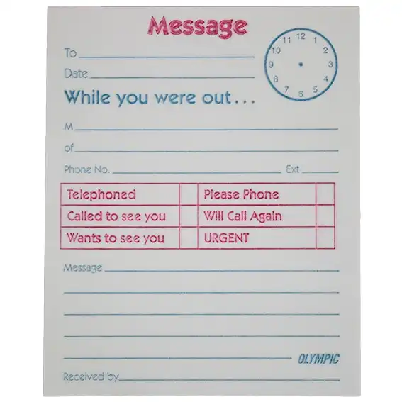 Message Pad While You Were Out Each