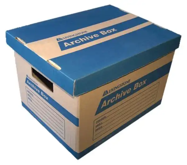 Livingstone Biodegradable Archive Box Blue 39 x 31 x 26 cm