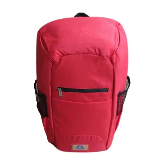 Livingstone Anti-Theft Backpack 29x47x15cm 20.5L 300D Polyester with PU Coating and Leather 12 Pockets with USB Port Red