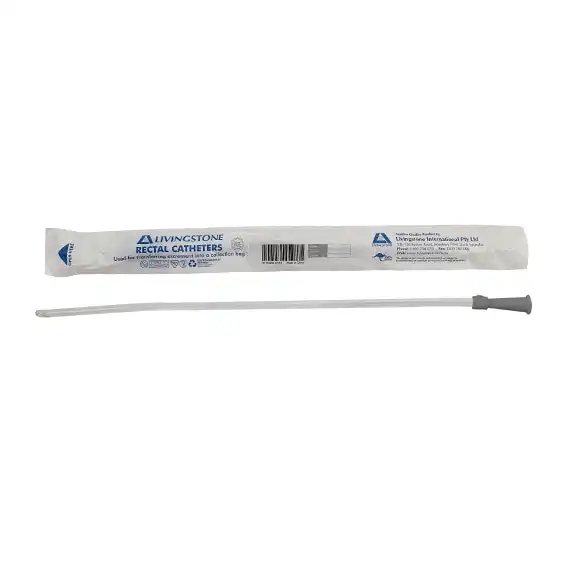 Livingstone Penine Rectal Catheter Tube, 28FG, Grey Colour, 9.33mm Diameter, 40cm, Sterile, Each