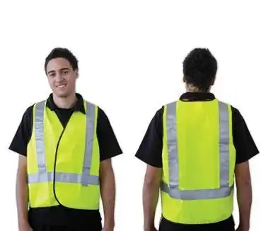 Livingstone High Visibility Safety Vest S H Back Reflective Pattern Yellow Day/Night Use
