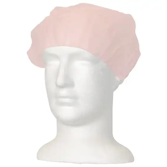 Livingstone Disposable Nonwoven Bouffant Hairnet Cap Pink 21 inches Double Elastic Latex Free 500 Carton