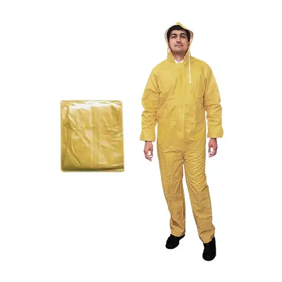 Livingstone Rain Coveralls Protective Suit with Hood Head to Feet Extra Large Yellow