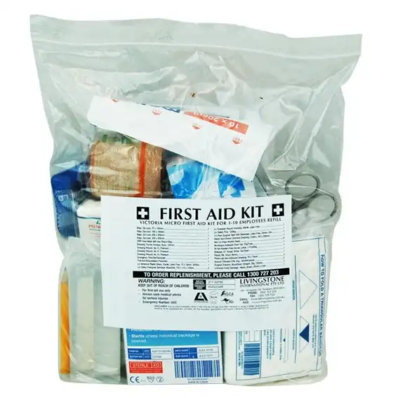 Livingstone Victoria Micro First Aid Complete Set Refill Only in Polybag for 1-10 people