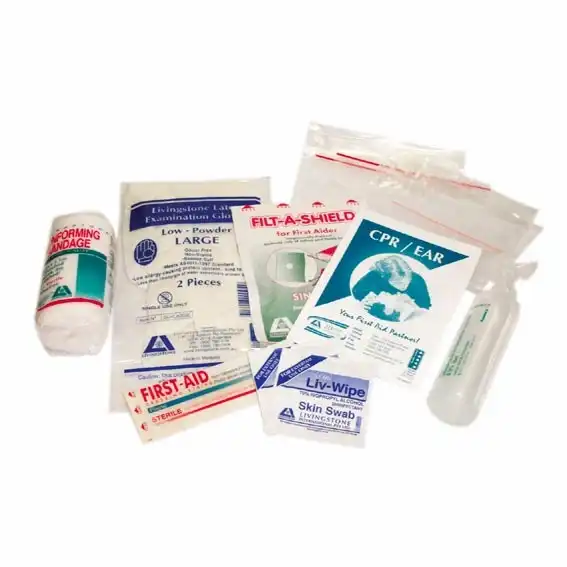 Livingstone Personal First Aid Kit (for NSW Police) Packed in a Ziplock Bag