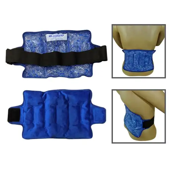 Livingstone Hot and Cold Pack for Back and Body with Crystal Velvet Cloth and Fixing Strap 21x39xm