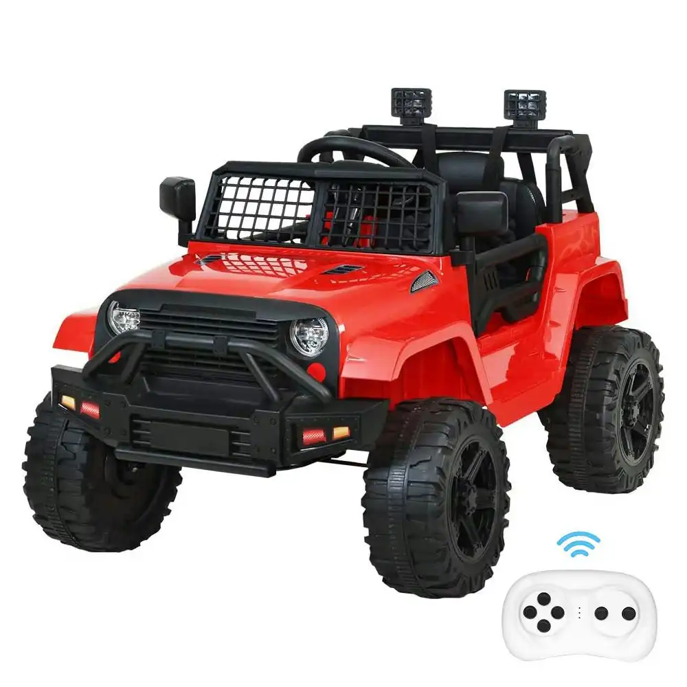 Alfordson Kids Ride On Car Toy Jeep Electric 12V 60W Motors R/C LED Lights Red
