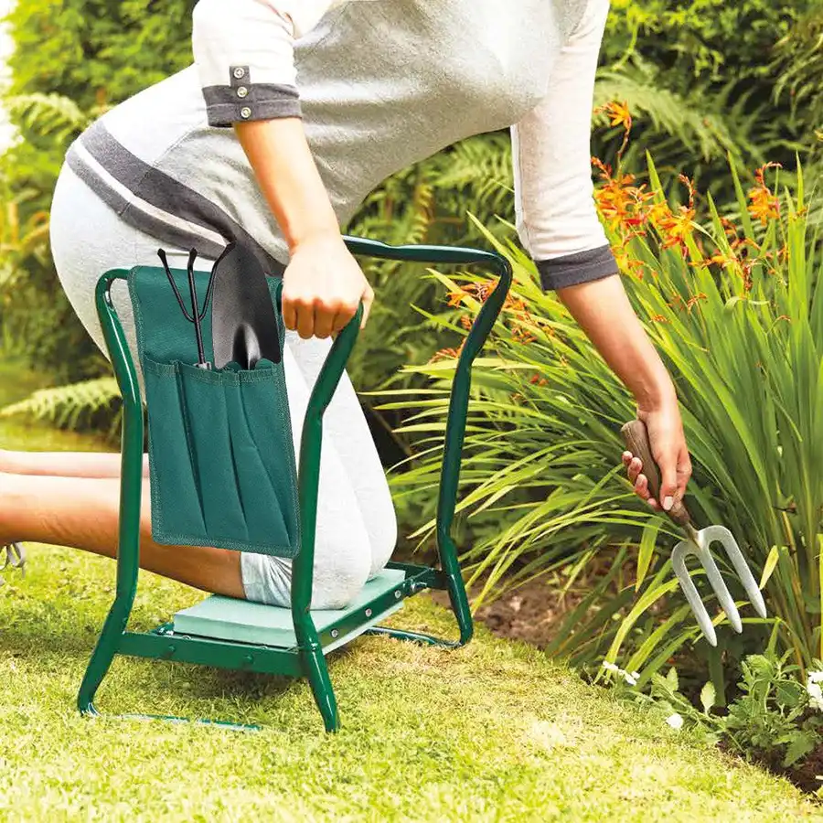 Garden Bench + Kneeling Set