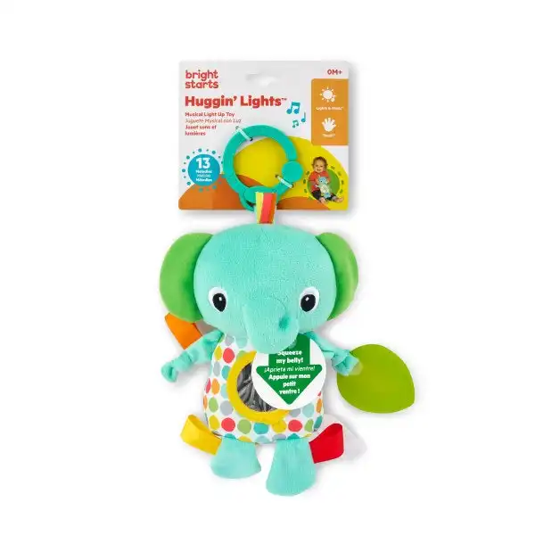 Bright Starts Huggin' Lights Musical Light Up Toy - Elephant