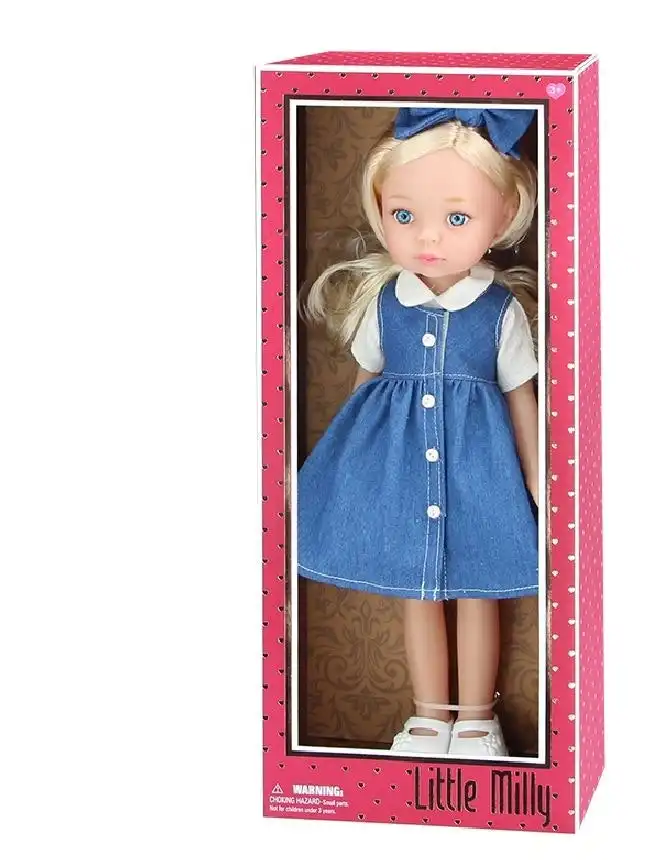 All Enamel Doll - Little Milly 35cm Blue Dress