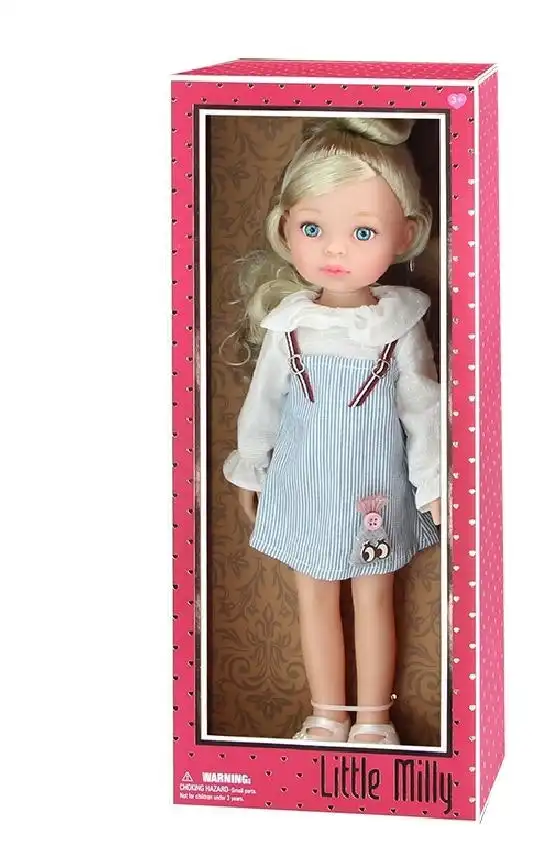 All Enamel Doll - Little Milly 35cm Light Blue Dress