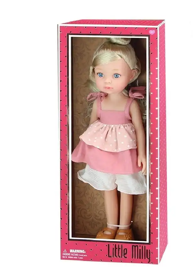 All Enamel Doll - Little Milly 35cm Light Pink Dress
