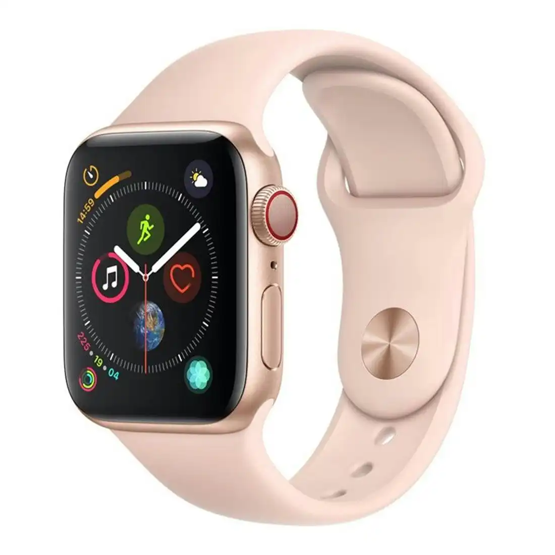 Apple Watch 44mm S4 (Cellular) - Gold Al Case w/ Pink Sand Sport Band [Refurbished] - As New