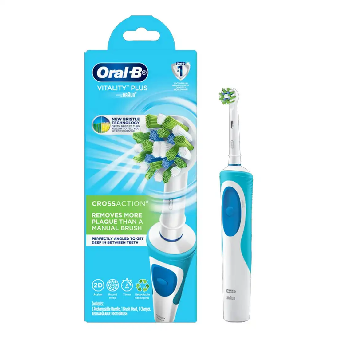 Oral-B Vitality Plus CrossAction Electric Toothbrush - Blue