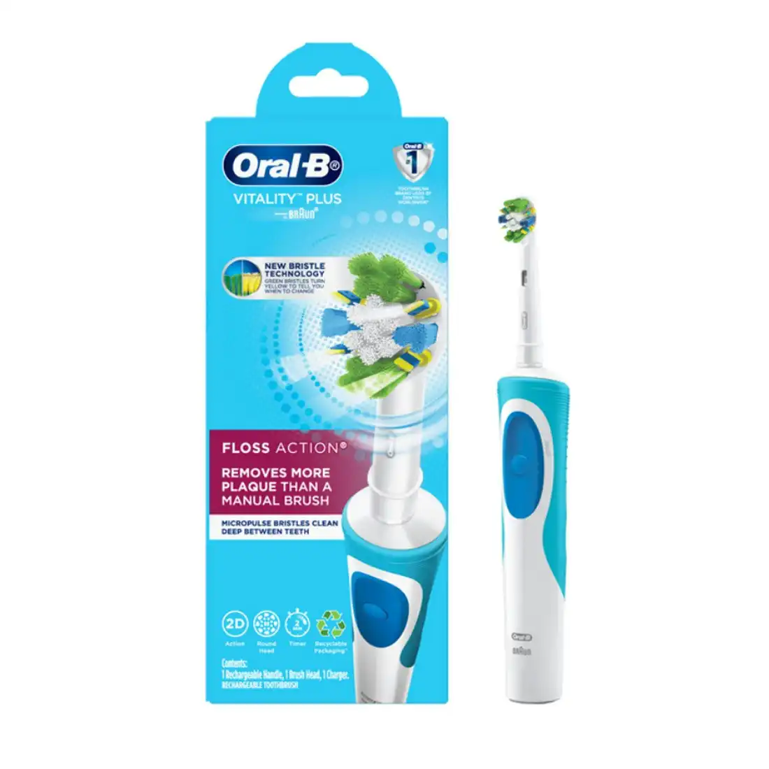Oral-B Vitality Plus FlossAction Electric Toothbrush - Blue