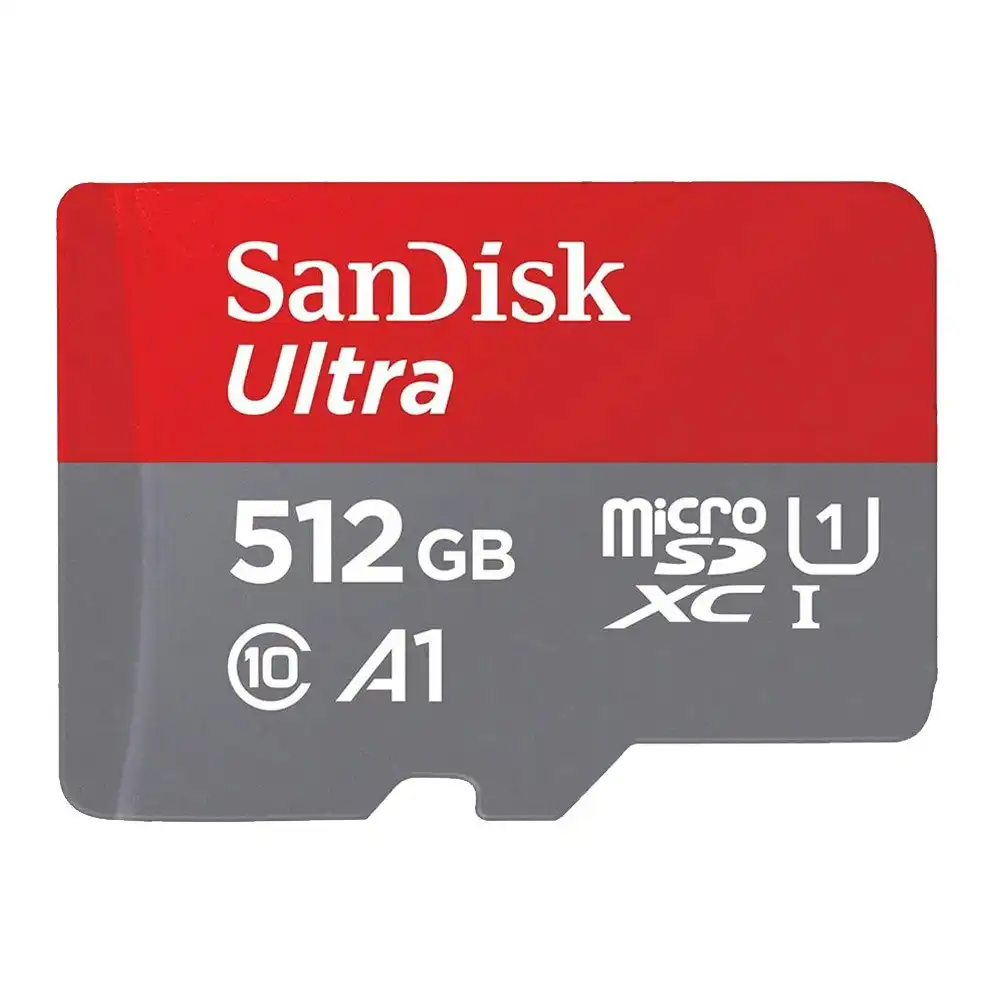 SanDisk Ultra MicroSD 512GB MicroSDXC A1 UHS-I 120MB/s Memory Card (SDSQUA4-512G-GN6MN)
