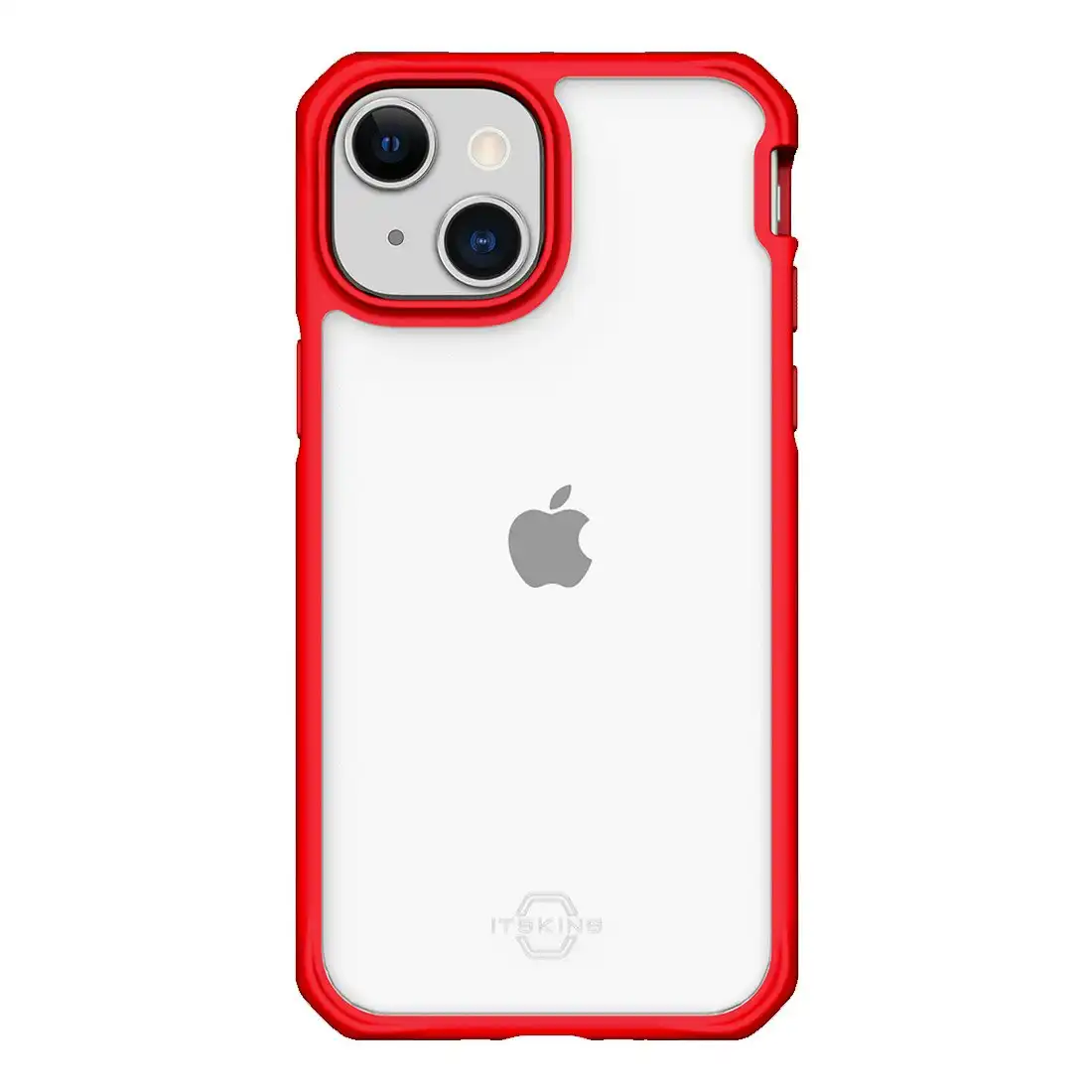 Itskins Hybrid Solid Drop Protection Case for iPhone 13 - Clear and Red